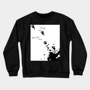 Ink Cat Tracks Crewneck Sweatshirt